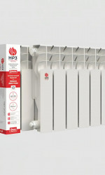 Радиатор алюм. НРЗ ЛЮКС 350/100/10 секций (пр-но в России) Теплоотдача 1230 Вт