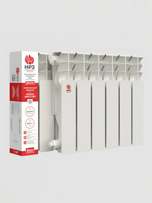 Радиатор алюм. НРЗ ЛЮКС 350/100/12 секций (пр-но в России) Теплоотдача 1476 Вт Радиатор алюм. НРЗ ЛЮКС 350/100/12 секций (пр-но в России) Теплоотдача 1476 Вт