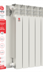 Радиатор алюм. НРЗ ЛЮКС 500/100/10 секций (пр-но в России) Теплоотдача 1850 Вт